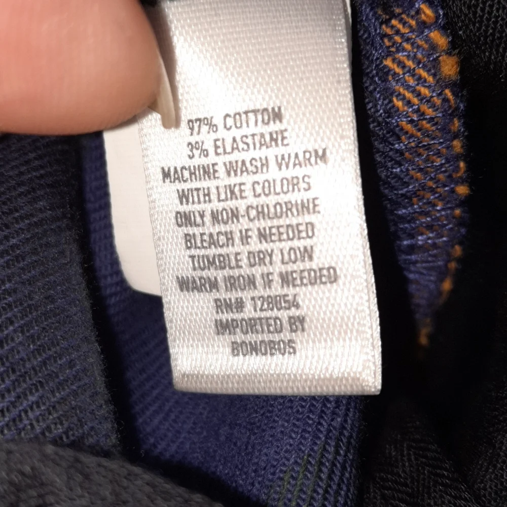 BONOBOS Plaid Golf Pants Trouser Straight Slim Leg Blue Green Yellow Men 30 X 26 - Picture 7 of 13